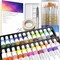 Watercolor Paint Set - 84 Piece Kit for Adults, Beginner & Professional Artists - 48 Tubes (12ml), 25 Page Sketch Paper Pad, 8 Painting Brushes, Aquapen, Palette, Masking Tape - Art Supplies